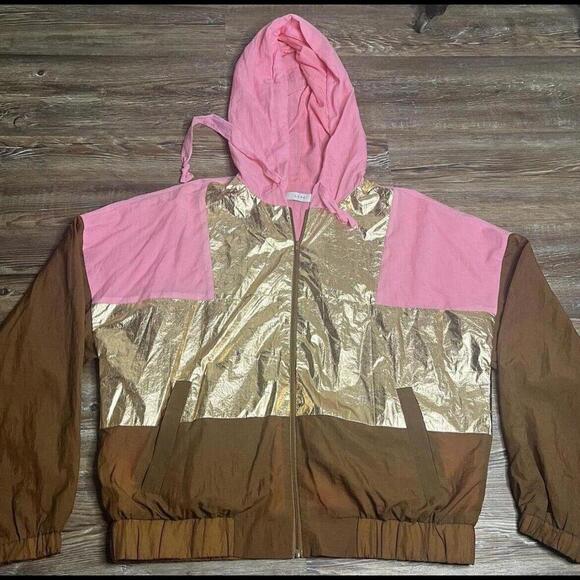 Vintage 90s Remake Metallic Color-block Windbreaker Jacket Size Small - Picture 2 of 7